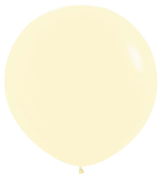 36" Latex Balloons Pastel Matte Yellow Sempertex/Betallatex (10 Per Bag)