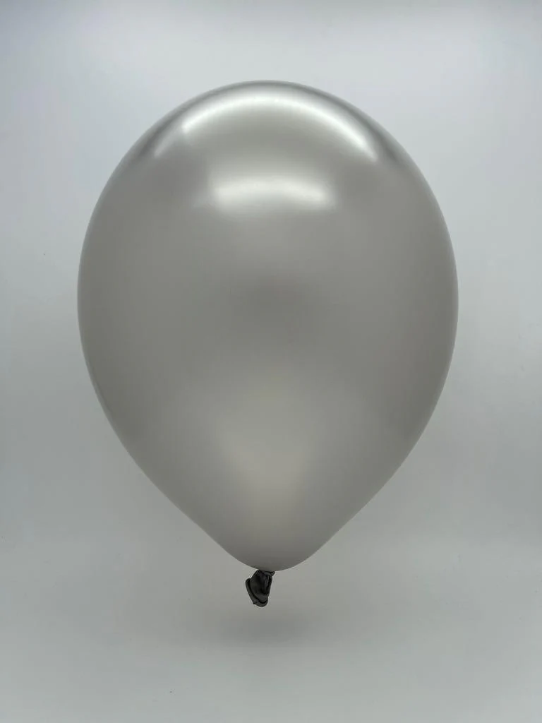 36" Metallic Pearl Silver Tuftex Latex Balloons (2 Per Bag) - Image 2