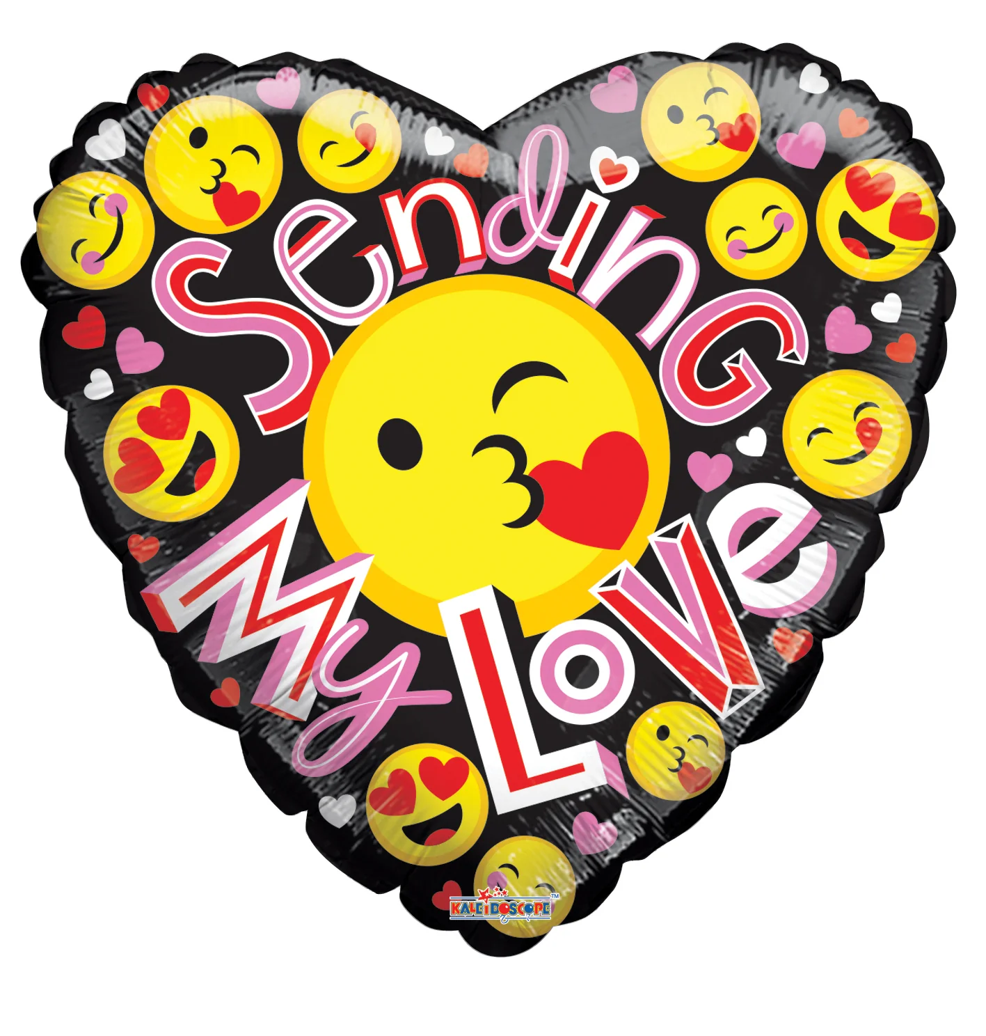 36" Sending My Love Smilies Gellibean Balloon