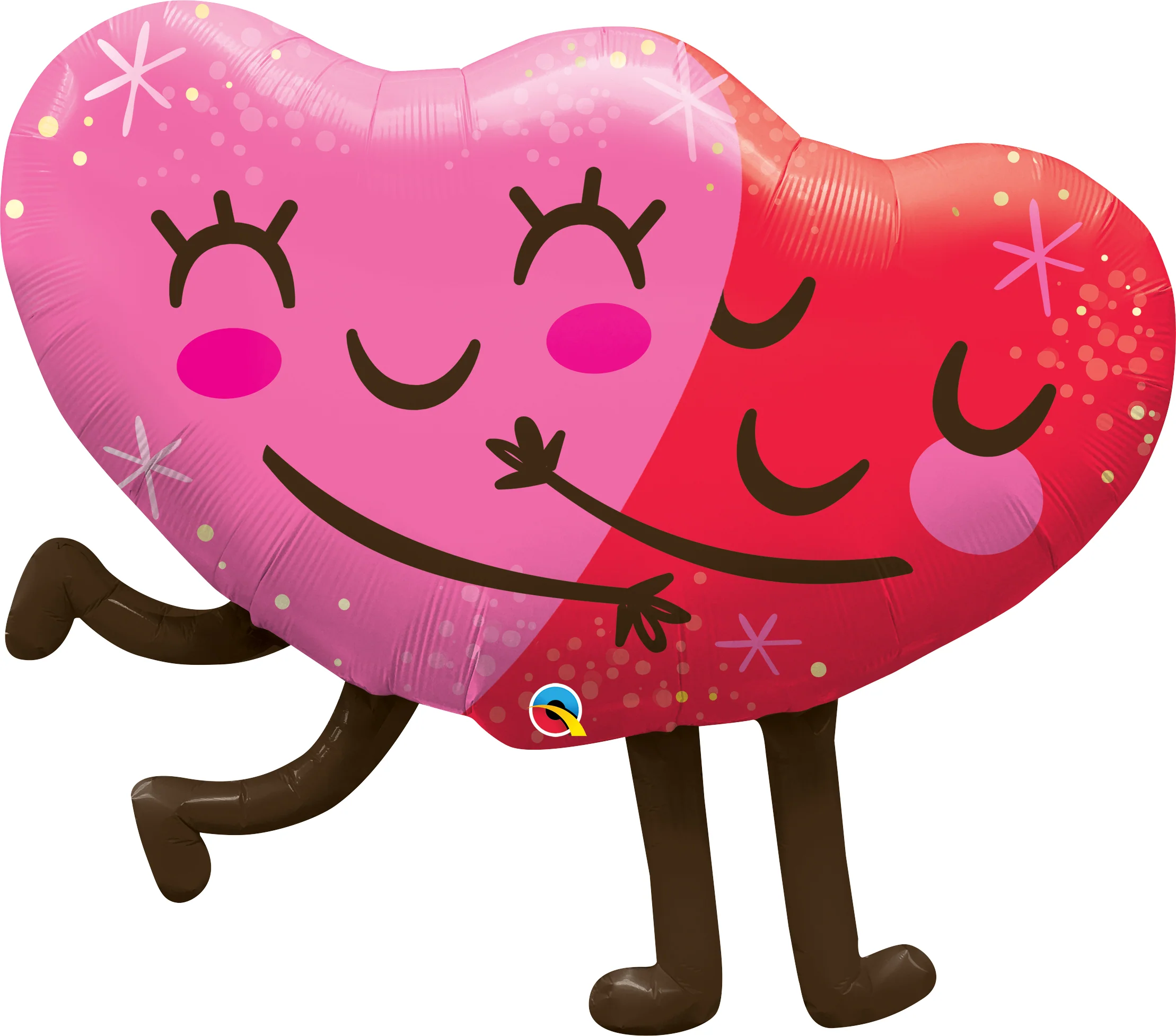 36" Shape Hugging Hearts Foil Balloon