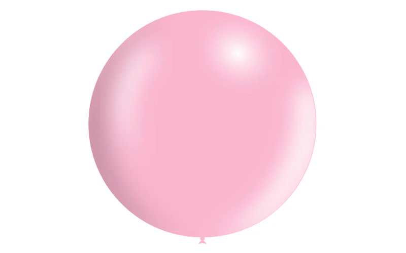36'' Balloonia Latex Balloons Professional Line Metallic Baby Pink (5 Per Bag) - Image 3