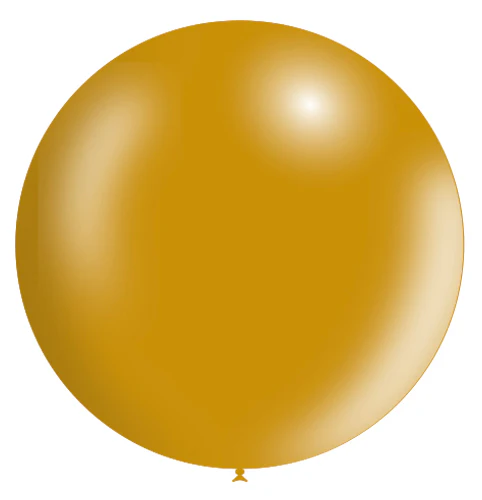 36'' Balloonia Latex Balloons Professional Line Metallic Gold (5 Per Bag)