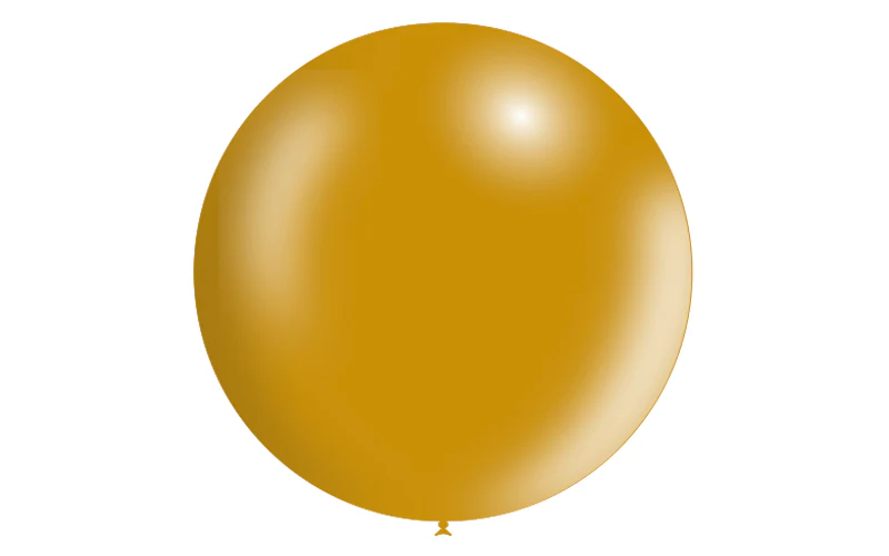 36'' Balloonia Latex Balloons Professional Line Metallic Gold (5 Per Bag) - Image 3