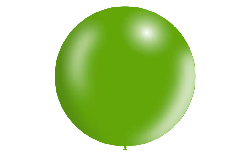 36'' Balloonia Latex Balloons Professional Line Metallic Green (5 Per Bag) - Image 3