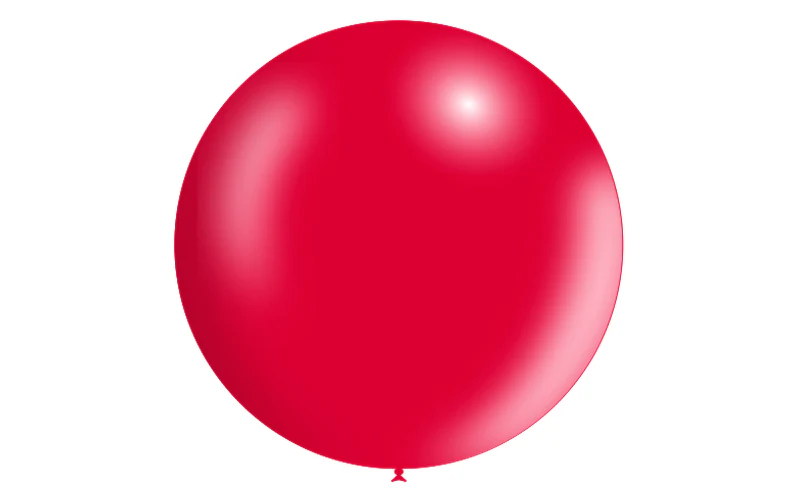 36'' Balloonia Latex Balloons Professional Line Metallic Red (5 Per Bag) - Image 3