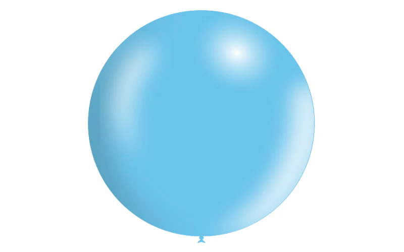 36'' Balloonia Latex Balloons Professional Line Metallic Sky Blue (5 Per Bag) - Image 3
