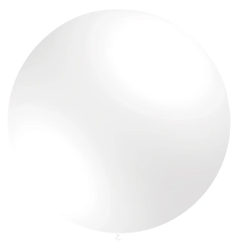36'' Balloonia Latex Balloons Professional Line Metallic White (5 Per Bag)