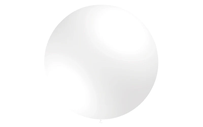 36'' Balloonia Latex Balloons Professional Line Metallic White (5 Per Bag) - Image 3