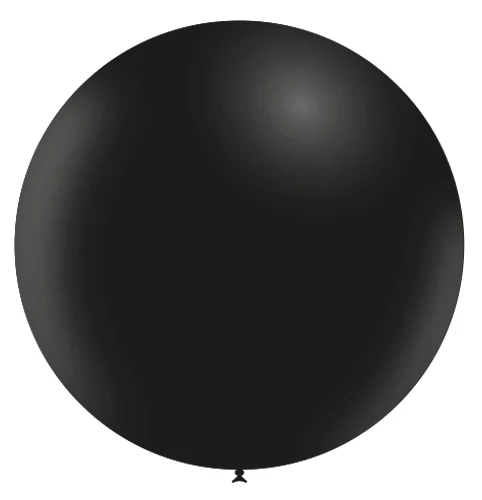 36'' Balloonia Latex Balloons Professional Line Standard Black (5 Per Bag)