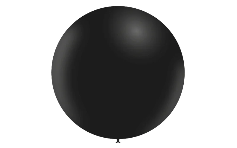 36'' Balloonia Latex Balloons Professional Line Standard Black (5 Per Bag) - Image 3