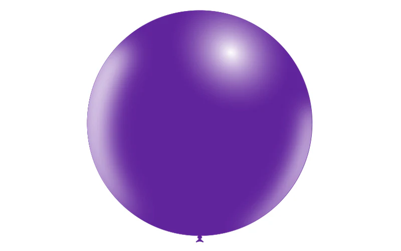36'' Balloonia Latex Balloons Professional Line Standard Purple (5 Per Bag) - Image 3
