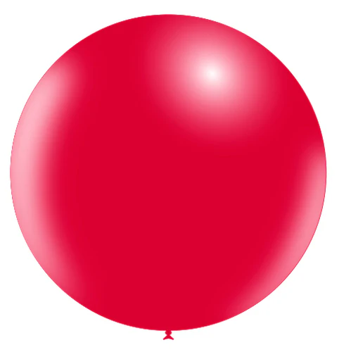 36'' Balloonia Latex Balloons Professional Line Standard Red (5 Per Bag)