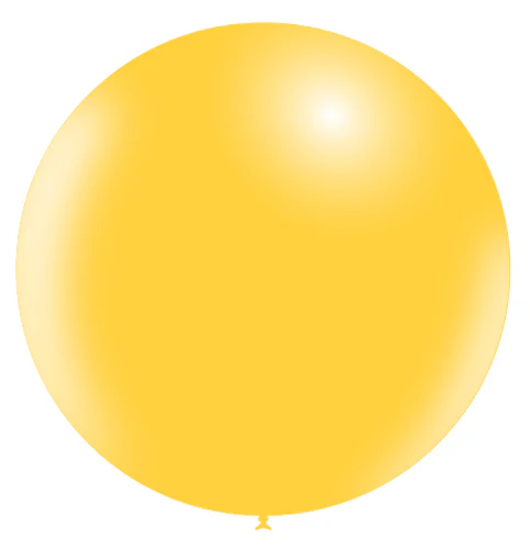 36'' Balloonia Latex Balloons Professional Line Standard Yellow (5 Per Bag)