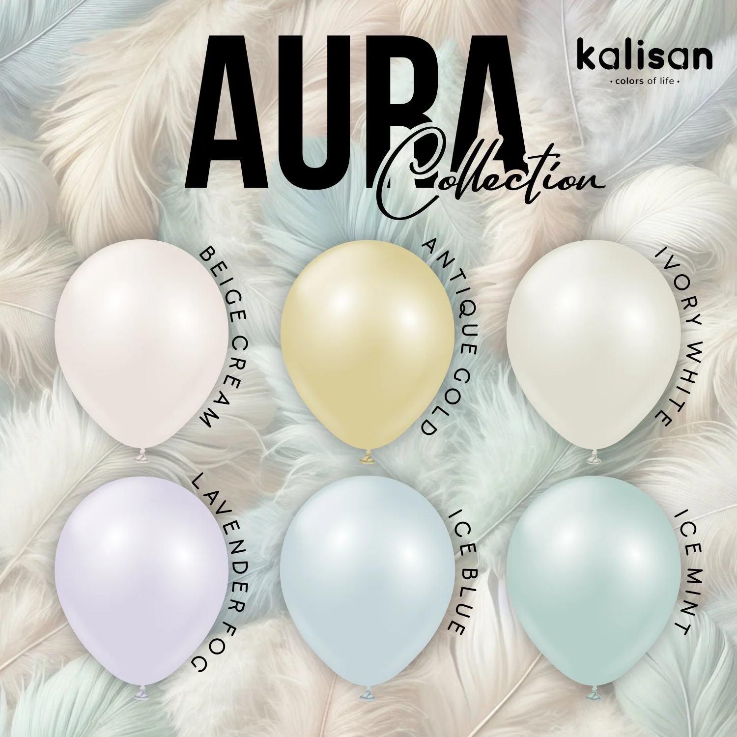 36" Kalisan Brand Latex Balloons Aura Lavender Fog (2 Per Bag) - Image 6