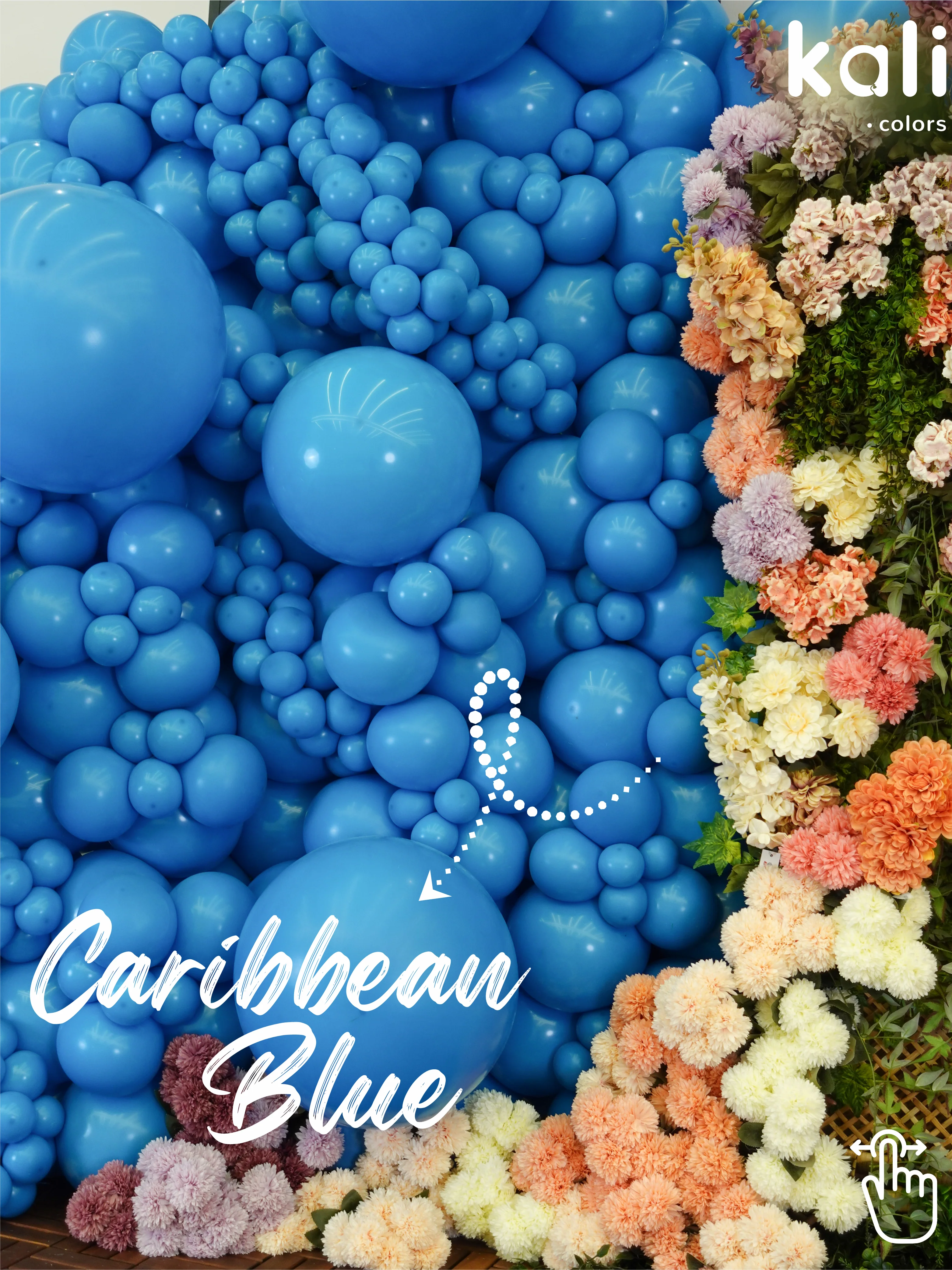36" Kalisan Latex Balloons Standard Caribbean Blue (2 Per Bag) - Image 4