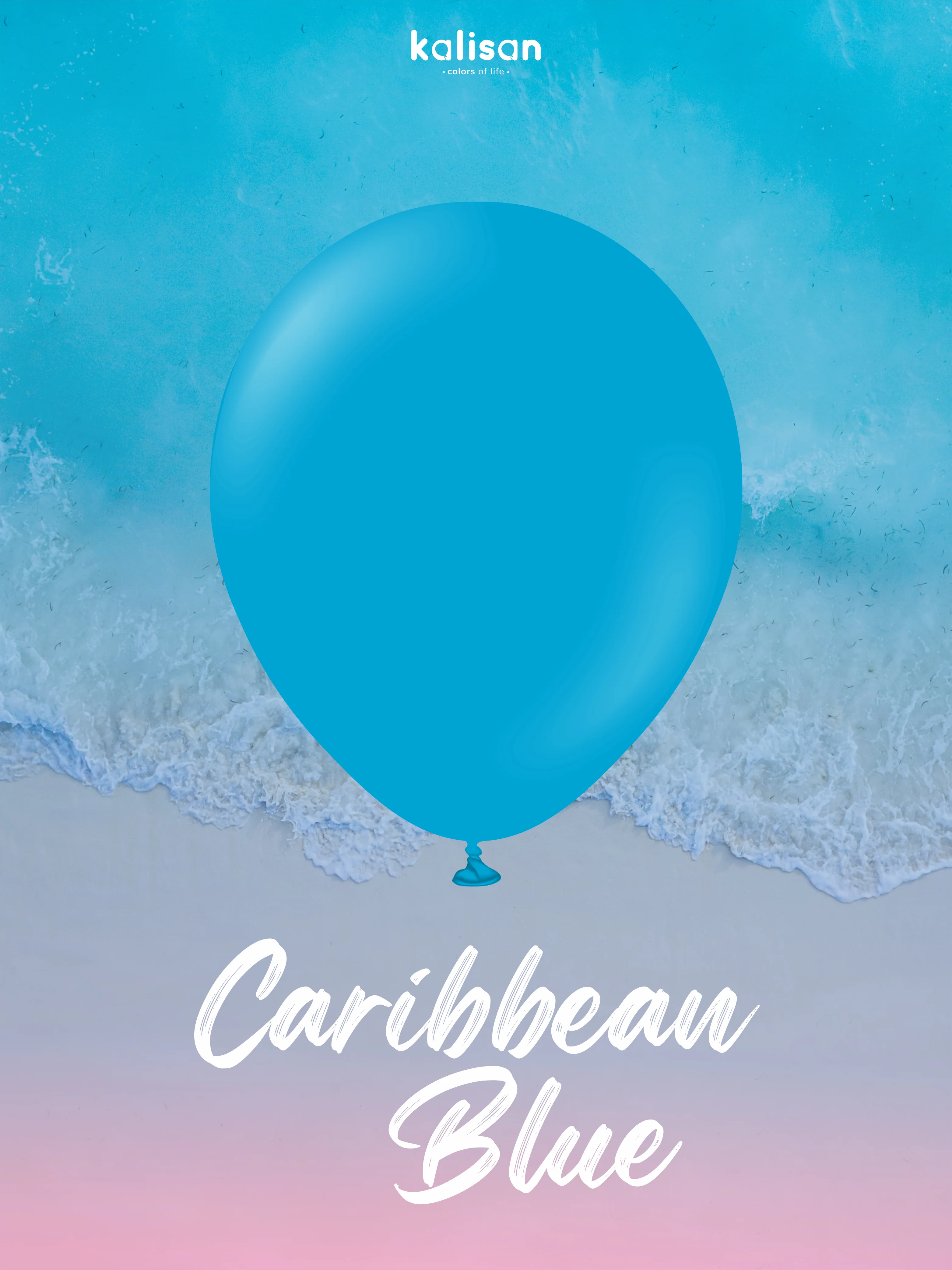 36" Kalisan Latex Balloons Standard Caribbean Blue (2 Per Bag) - Image 9