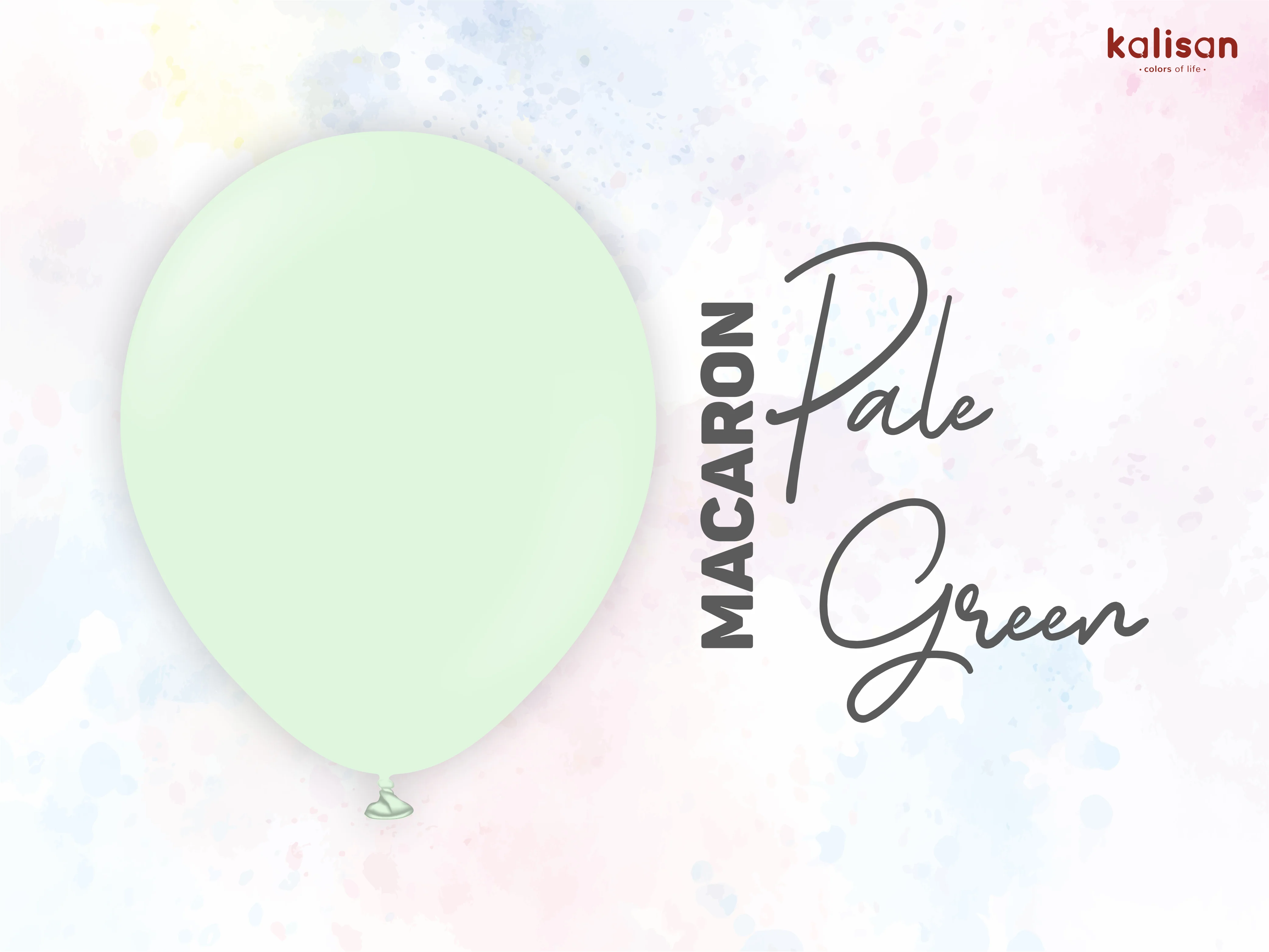 36" Kalisan Latex Balloons Standard Macaron Pale Green (2 Per Bag) - Image 4