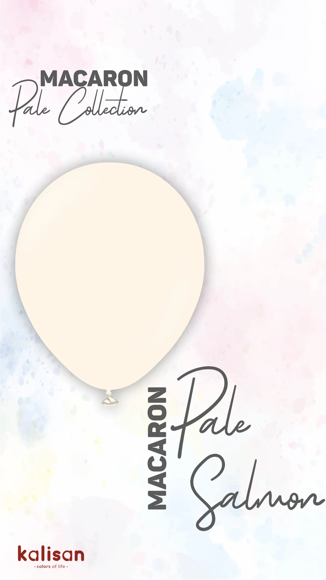 36" Kalisan Latex Balloons Standard Macaron Pale Salmon (2 Per Bag) - Image 5