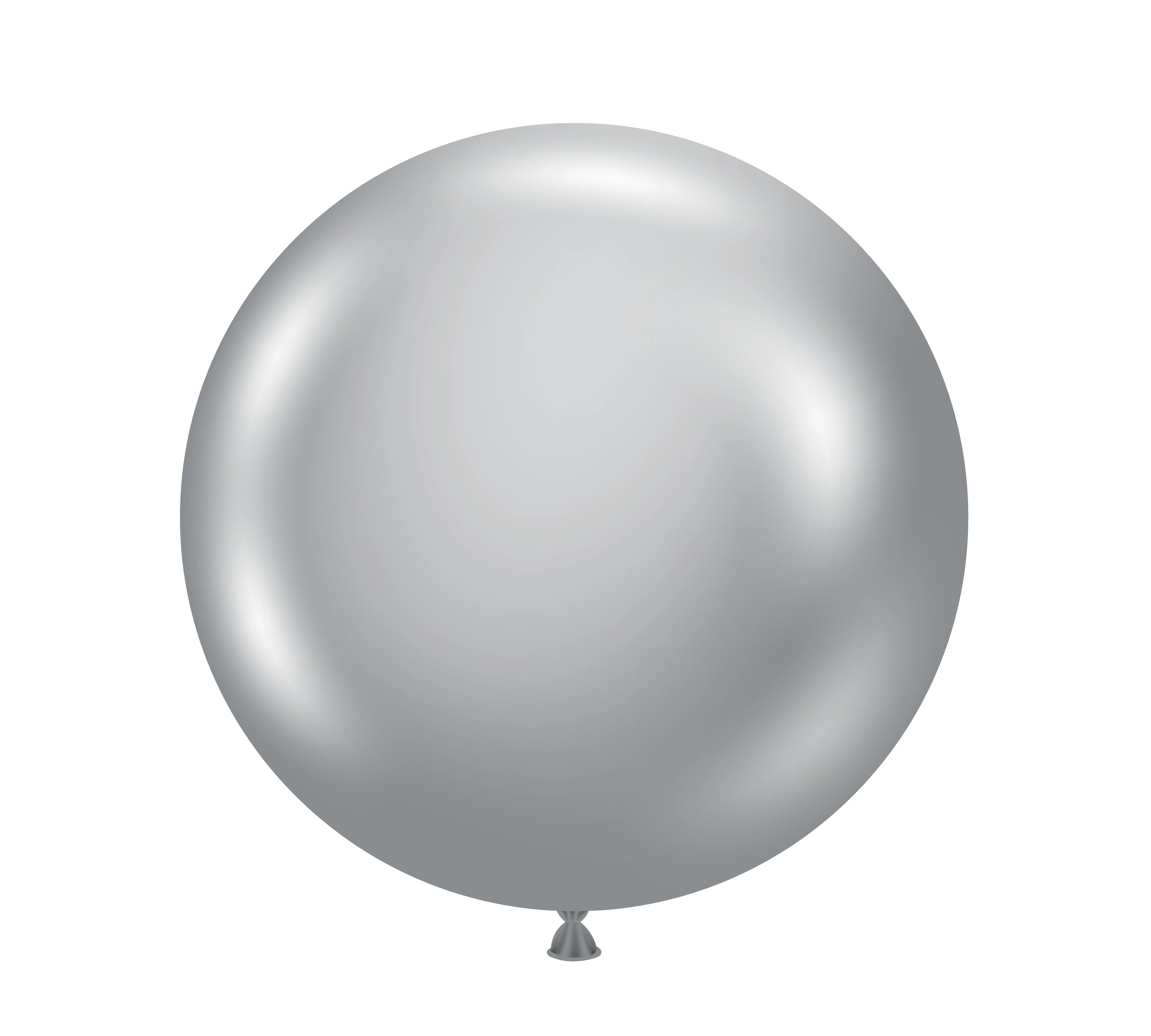 36" Silvery Chrome Like Tuftex Effects Latex Balloons (2 Per Bag) - Image 3