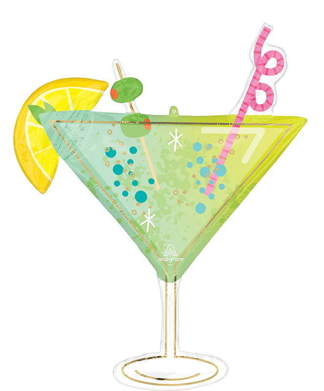 36" SuperShape Cocktail Surprise Foil Balloon