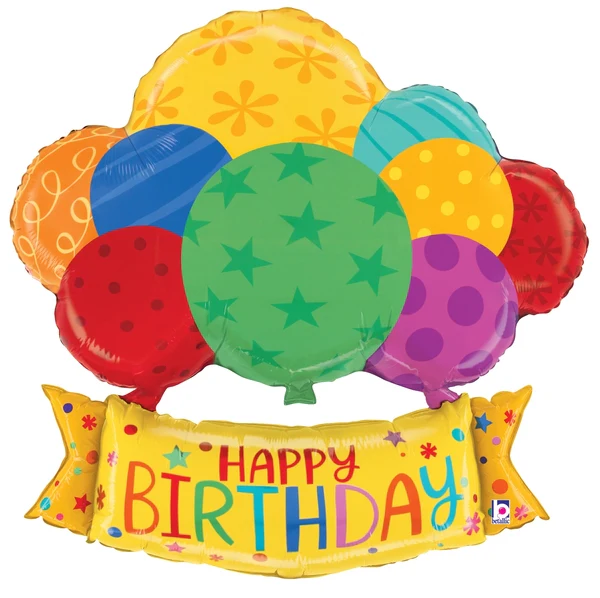 37" Foil Shape Birthday Balloons Banner Foil Balloon