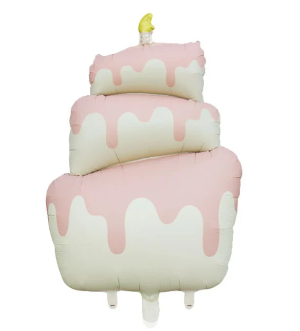 37" Matte Cake Foil Balloons Pink