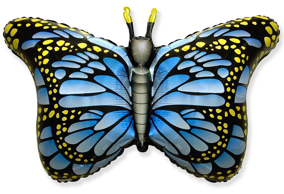 38" Jumbo Foil Shaped Balloon Royal Butterfly Blue