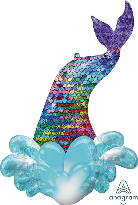 39" Mermaid Sequin Tail SuperShape Foil Balloon