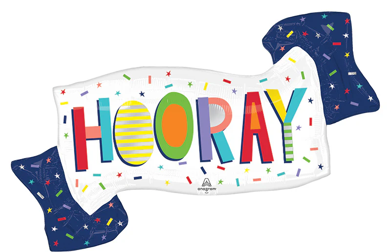 39" SuperShape Hooray! Foil Balloon