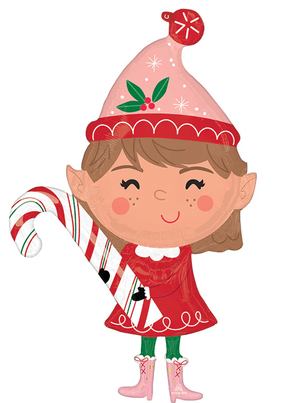 39" SuperShape Merry Christmints Elf Foil Balloon