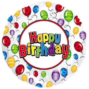 4.5" Airfill Only (Sticks Sold Separately) Happy Birthday Day Balloon Release Balloon