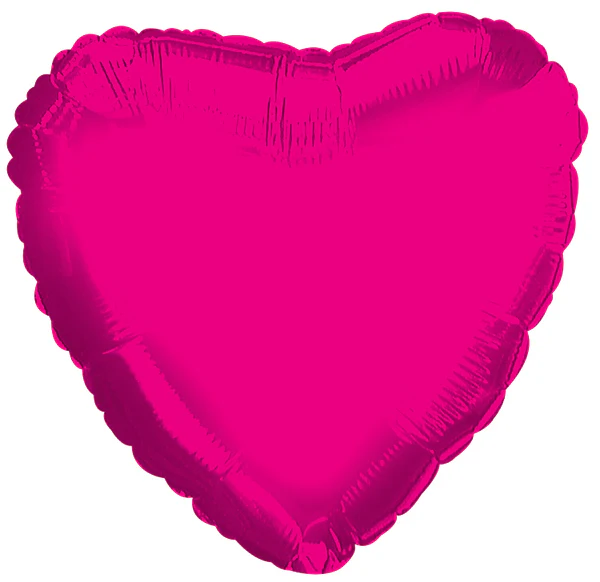4.5" Airfill Only (Sticks Sold Separately) Hot Pink Heart Foil Balloon