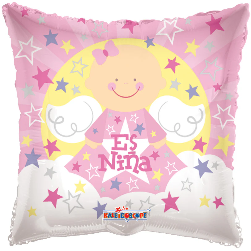 4" Airfill Only (Sticks Sold Separately) Angel Sobre Nubes Es Nina Balloon (Spanish)