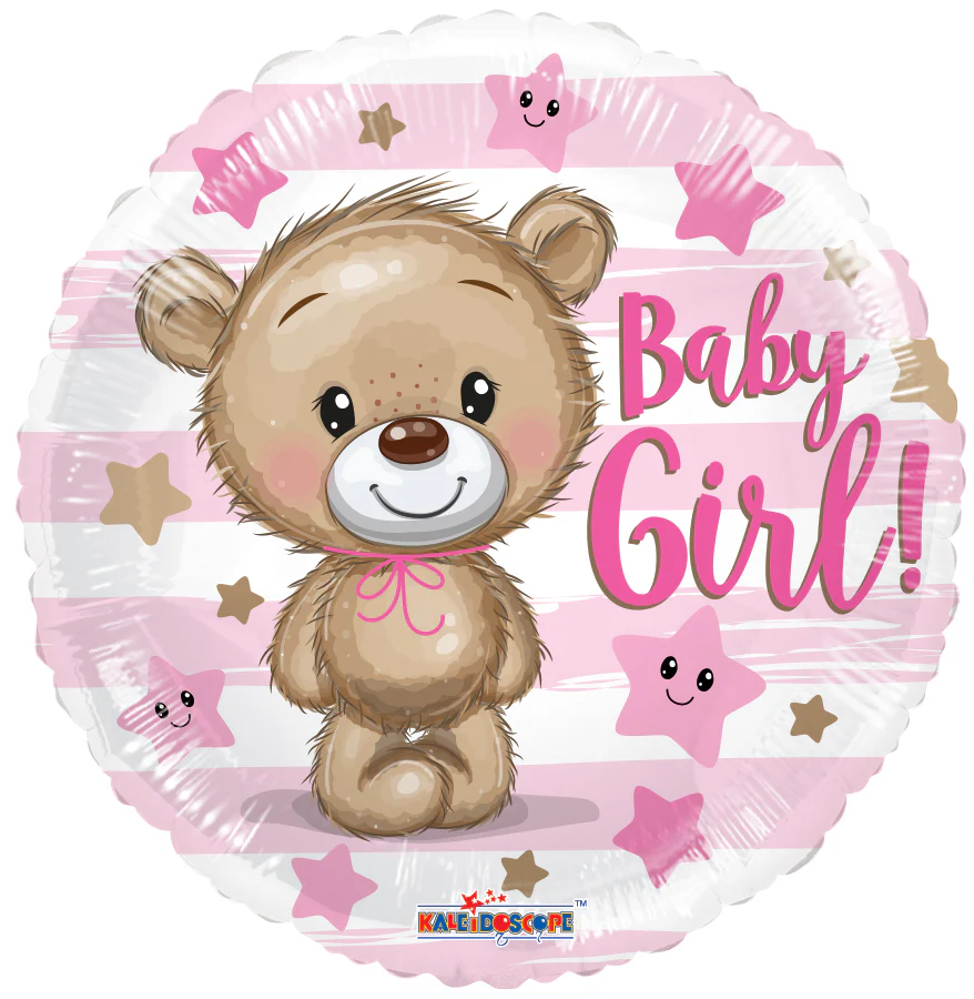 4" Airfill Only (Sticks Sold Separately) Baby Girl Bear Gellibean Balloons