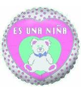 4" Airfill Only (Sticks Sold Separately) Balloon Es Una Nina (Spanish)