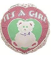 4" Airfill Only (Sticks Sold Separately) Balloon It's A Girl Bear
