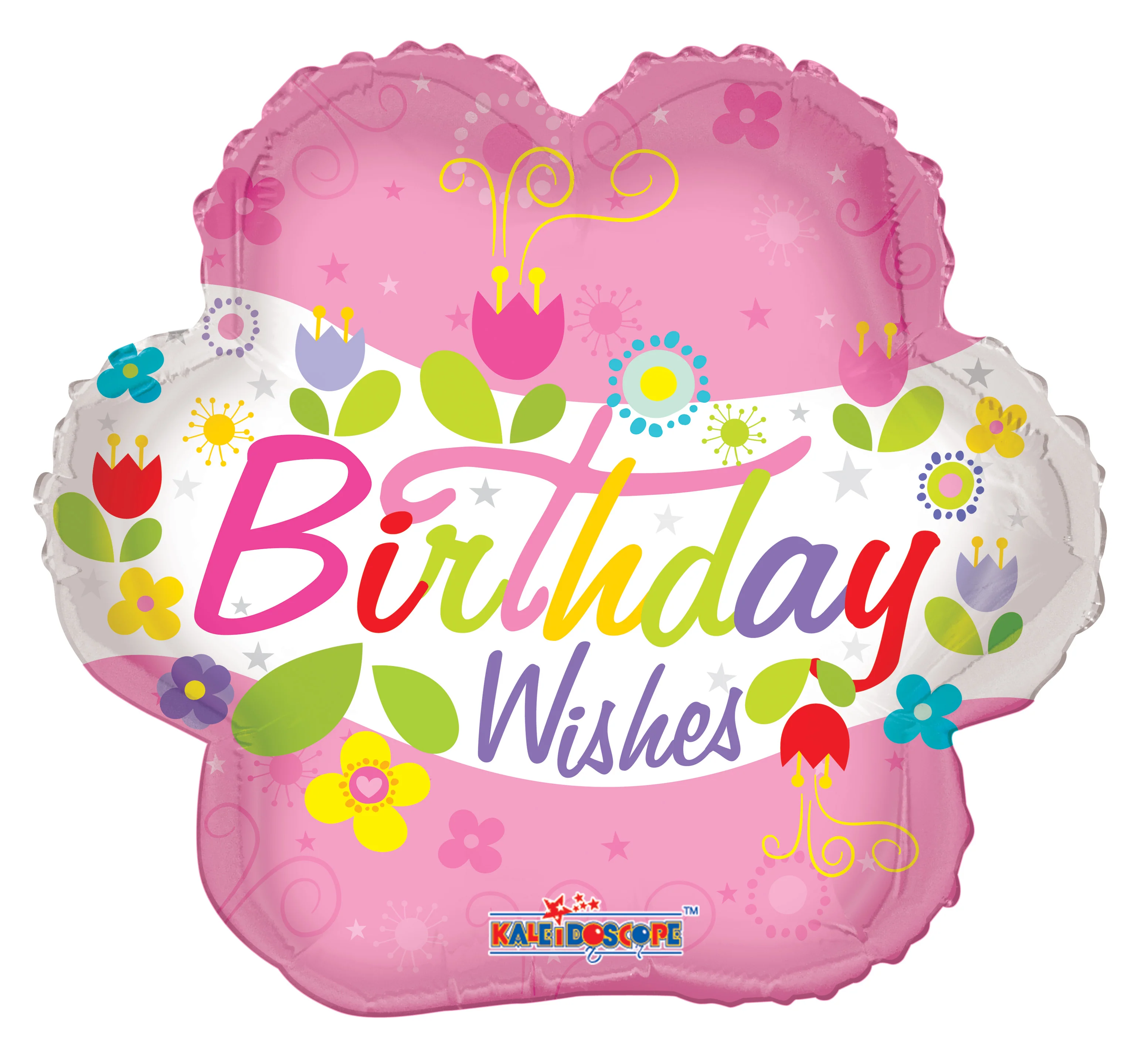 4" Airfill Only (Sticks Sold Separately) Birthday Wishes Flower Balloon