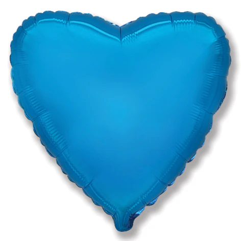 4" Airfill Only (Sticks Sold Separately) Blue Heart Foil Balloon