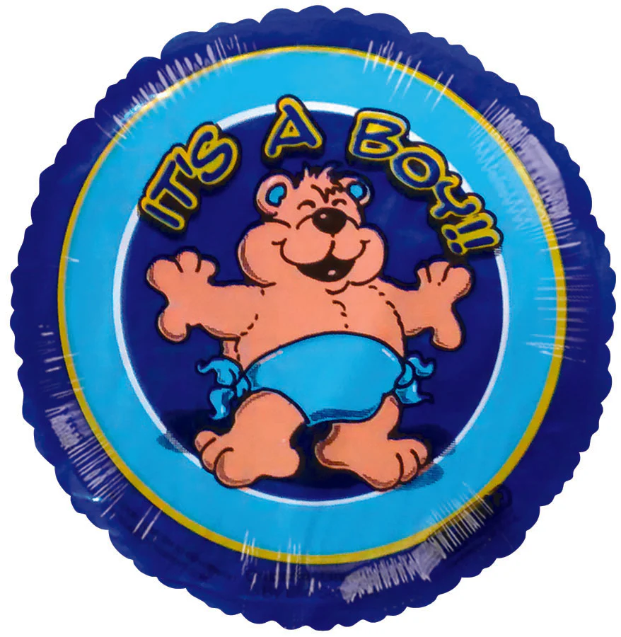 4" Airfill Only (Sticks Sold Separately) Boy Bear With Diaper Balloon