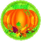 4" Airfill Only (Sticks Sold Separately) Fall Pumpkin Balloon
