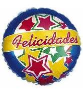 4" Airfill Only (Sticks Sold Separately) Felicidades Stars Balloon (Spanish)