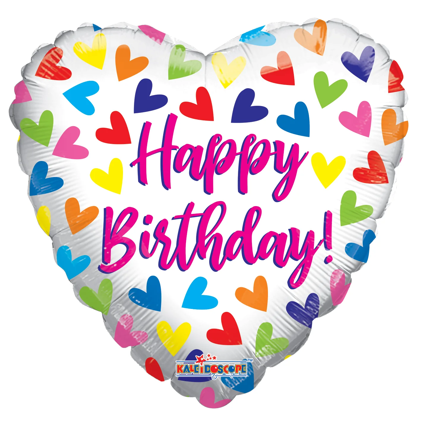 4" Airfill Only (Sticks Sold Separately) Happy Birthday Floating Hearts Gellibean Balloons
