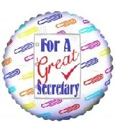 4" Airfill Only (Sticks Sold Separately) For a Great Secretary Papclips Balloon