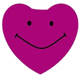 4" Airfill Only (Sticks Sold Separately) Fuchsia Smiley Face Heart Balloons