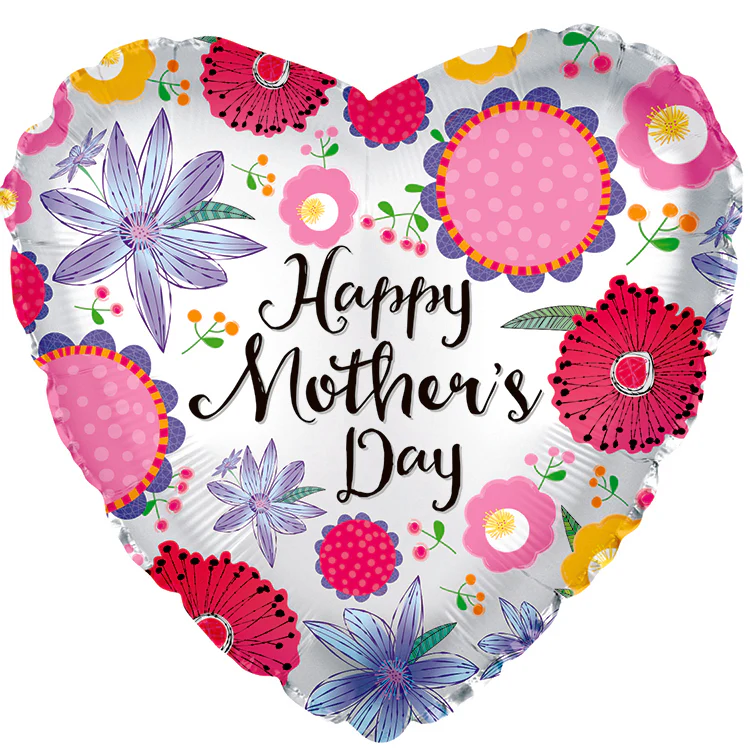 4" Airfill Only (Sticks Sold Separately) Happy Mother's Day Playful Daisies Balloon