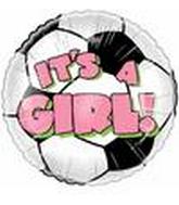 4" Airfill Only (Sticks Sold Separately) It's a Girl Soccer Ball Balloon