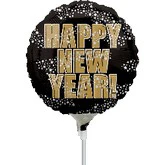 4" Airfill Only (Sticks Sold Separately) New Year Stars Balloon