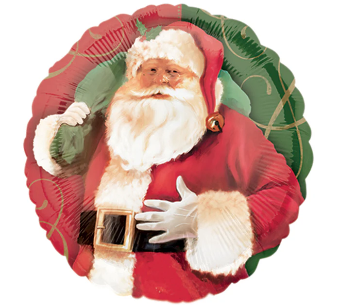 4" Airfill Only (Sticks Sold Separately) Santa Claus Balloon