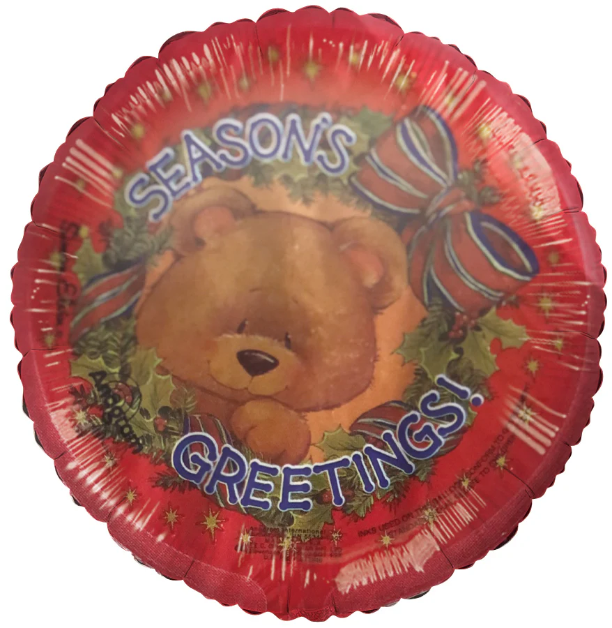 4" Airfill Only (Sticks Sold Separately) Season's Greetings! Foil Balloon