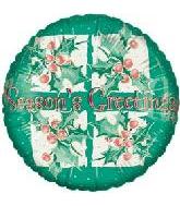 4" Airfill Only (Sticks Sold Separately) Season's Greetings Holly Balloon